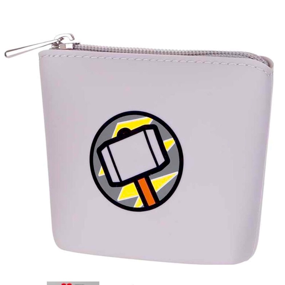 Miniso Marvel Gray Zipper Pouch Hammer Design